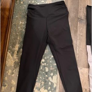 Black cross front leggings